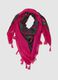 Multicoloured pure cotton scarf with fringes_0
