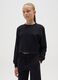 Girls' black regular fit pure cotton cropped top_0