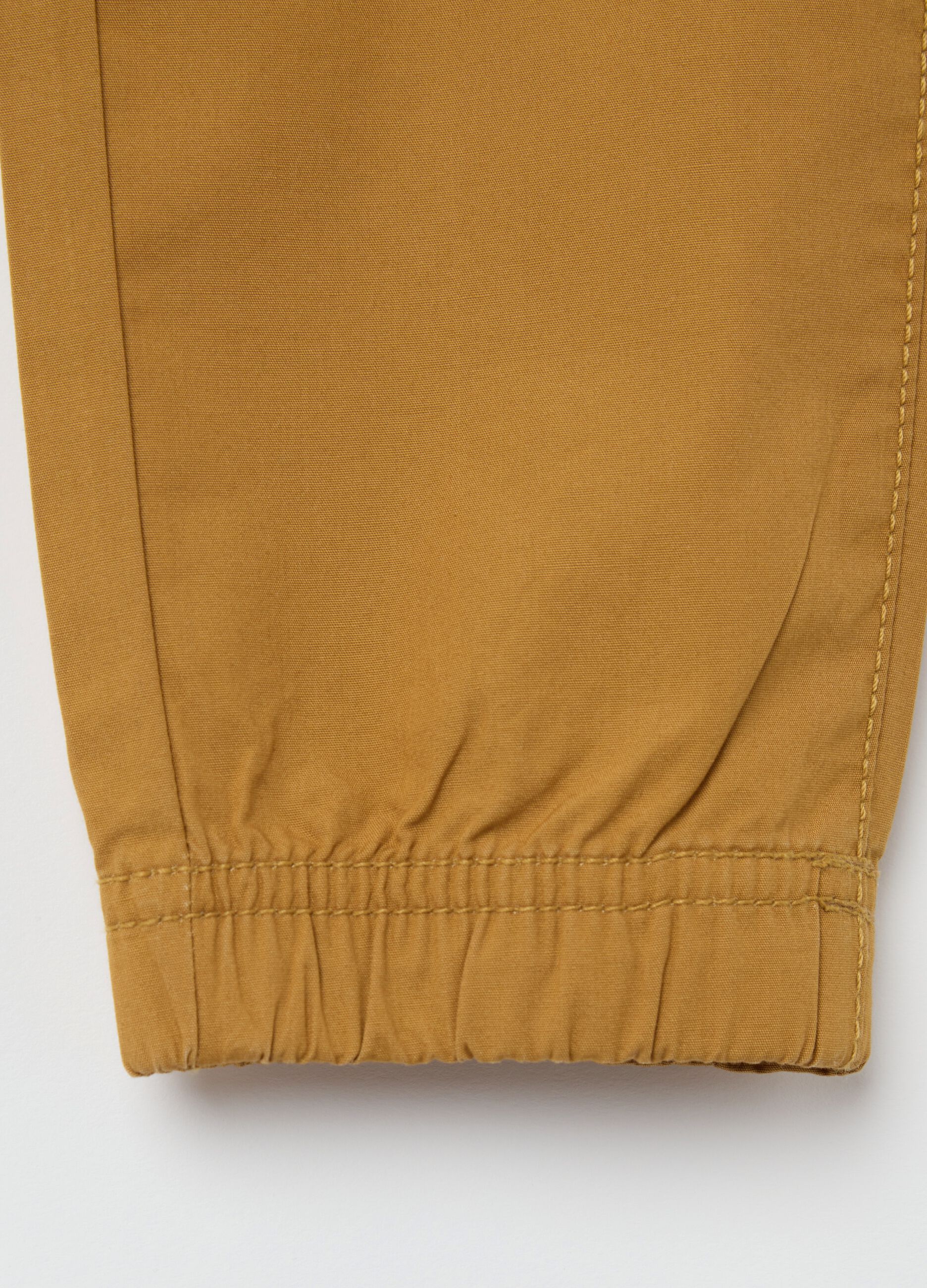 Joggers in popeline con coulisse