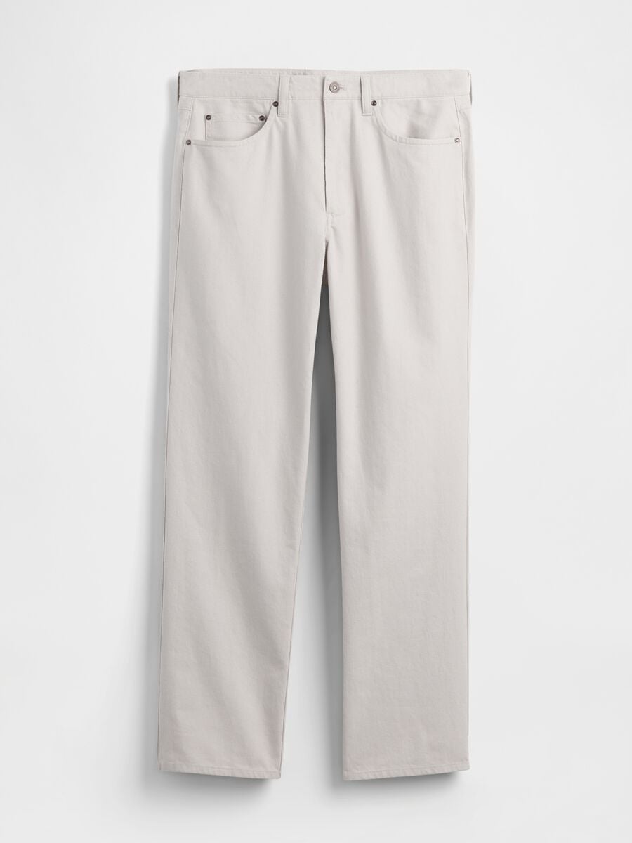 Pantaloni slim fit in misto lino e cotone_4