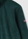 Green regular fit fleece sweatshirt with zip_5