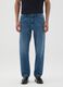 Relaxed fit pure blue cotton jeans_1