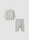 Grey organic cotton knitted set for babies_1