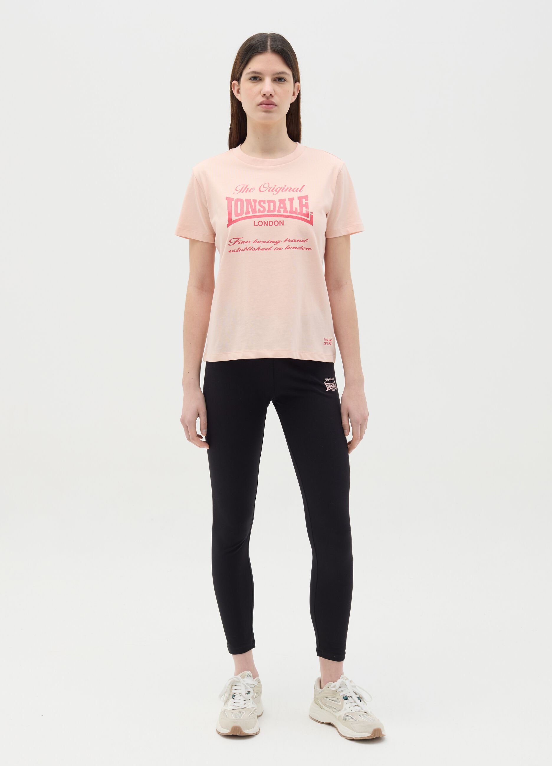 Cotton T-shirt with logo print