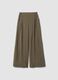Green viscose-blend palazzo trousers_4