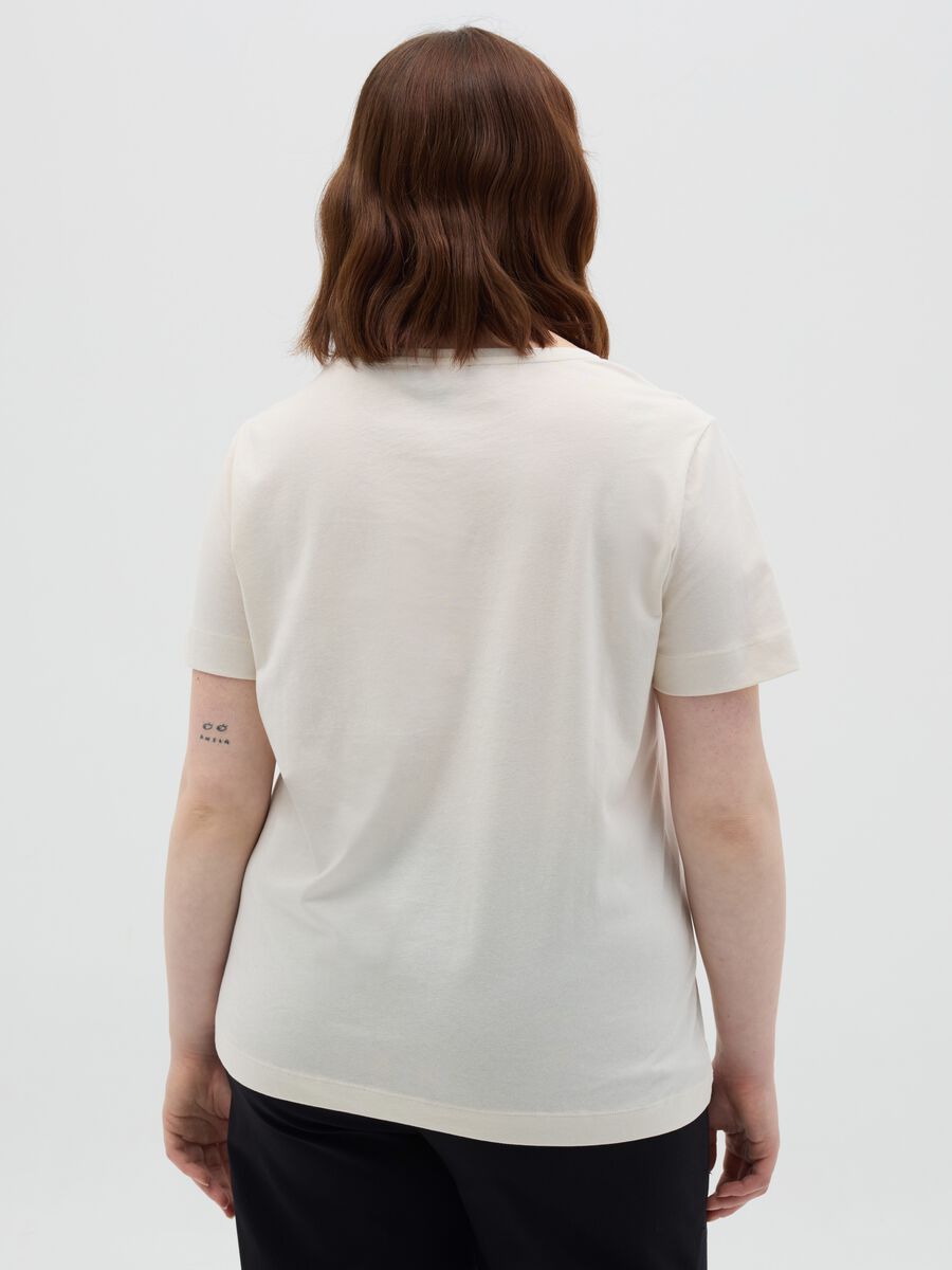 White cropped T-shirt with Antibes print_3