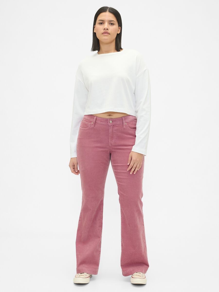 Regular fit pink stretch trousers_0