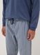 Blue pure organic cotton pyjamas with grandad collar, regular fit_3