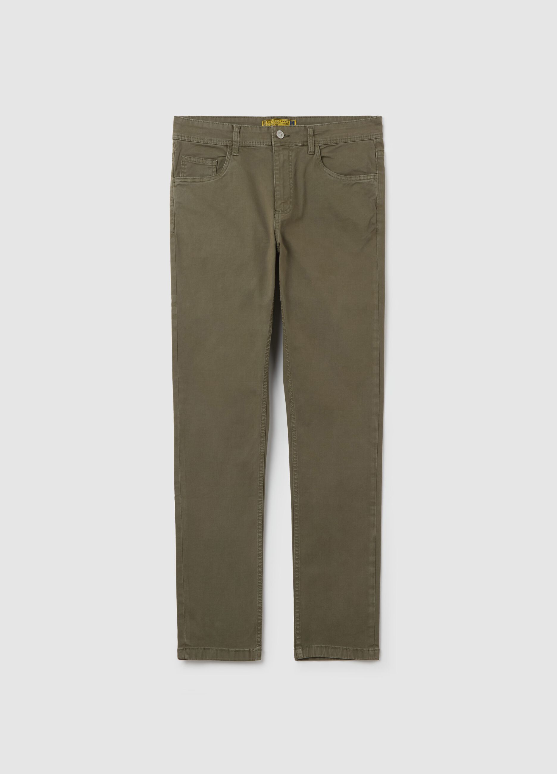 Skinny-fit trousers with five pockets
