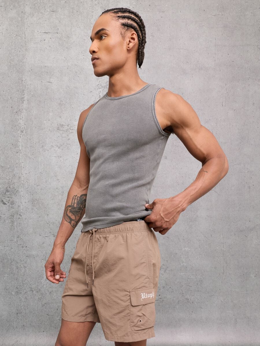 Cargo Swim Shorts Mocha_3