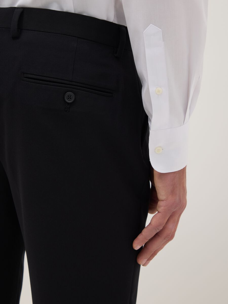 White Shirt with Classic Collar Slim Fit_3