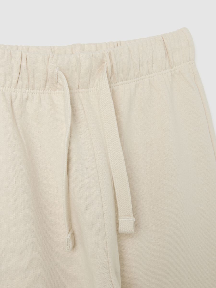 Kids' beige pure cotton joggers regular fit_2