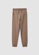 Beige organic cotton jogger trousers_4