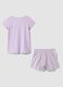Girls' Violet Pure Cotton Short Pyjamas Regular Fit_1