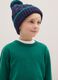 Multicolour children's beanie hat with pompom_0