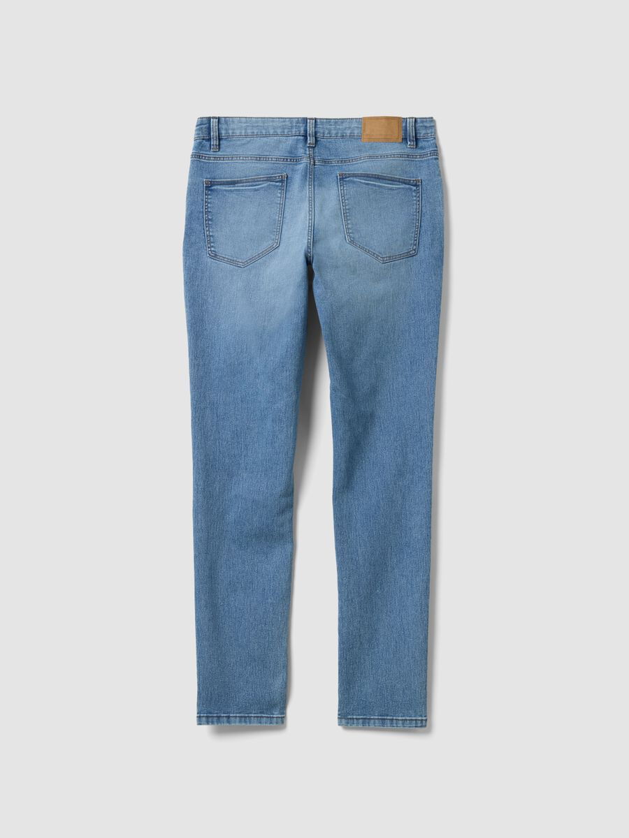 Skinny fit stretch cotton denim jeans_5