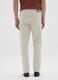 Beige stretch cotton slim fit trousers_2