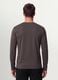 Men&rsquo;s grey long-sleeve T-shirt in 100% organic cotton with crew neck_3