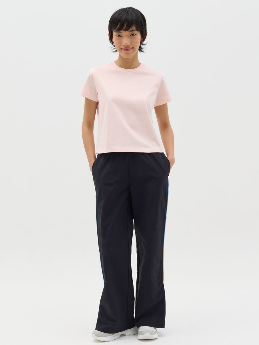 Pink boxy-fit T-shirt in cotton_1