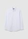 White Cotton Blend Slim Fit Shirt_4
