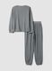 Pigiama grigio in jersey di viscosa elasticizzata regular fit_6