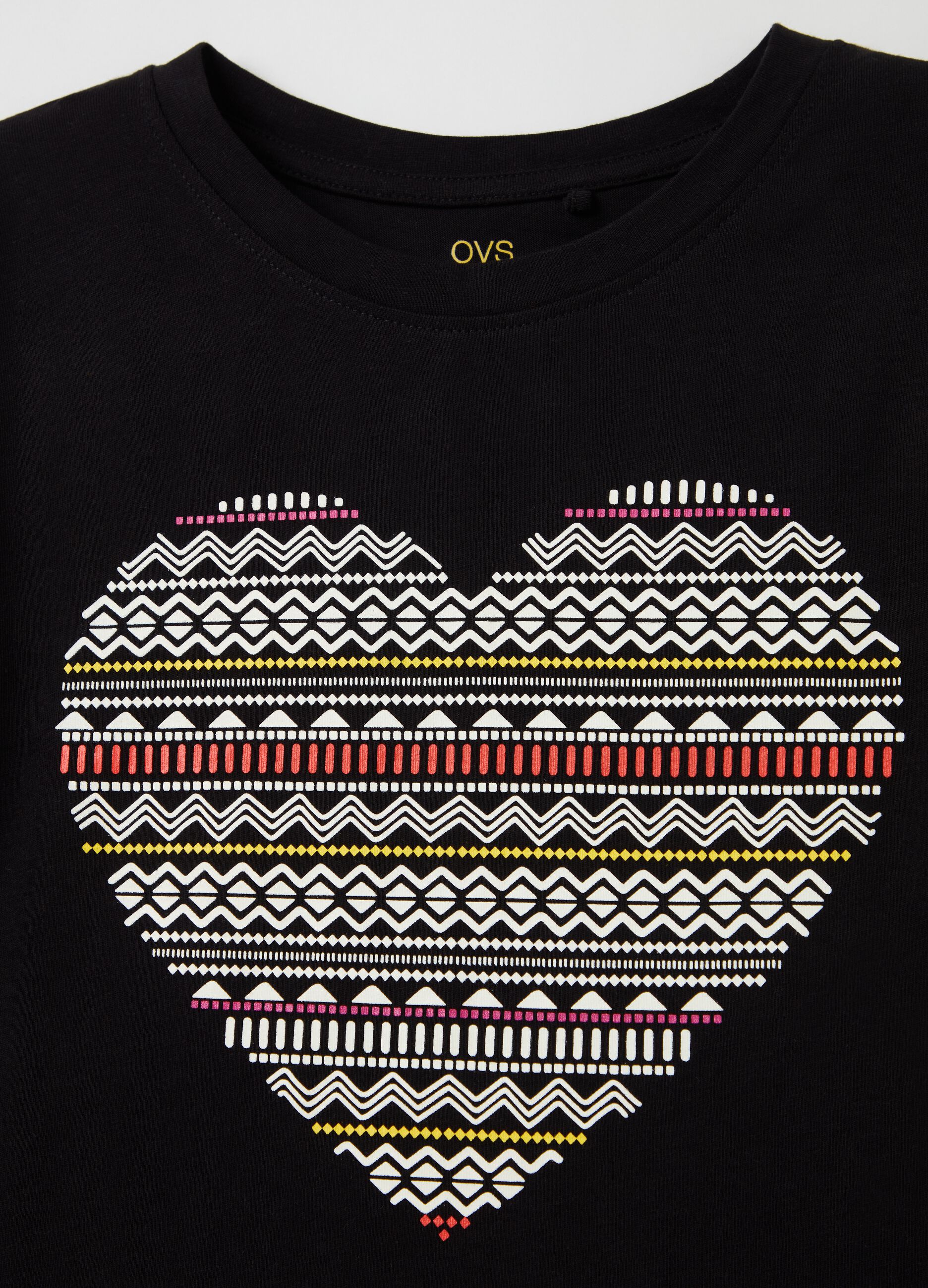 T-shirt smanicata con stampa etnica_2