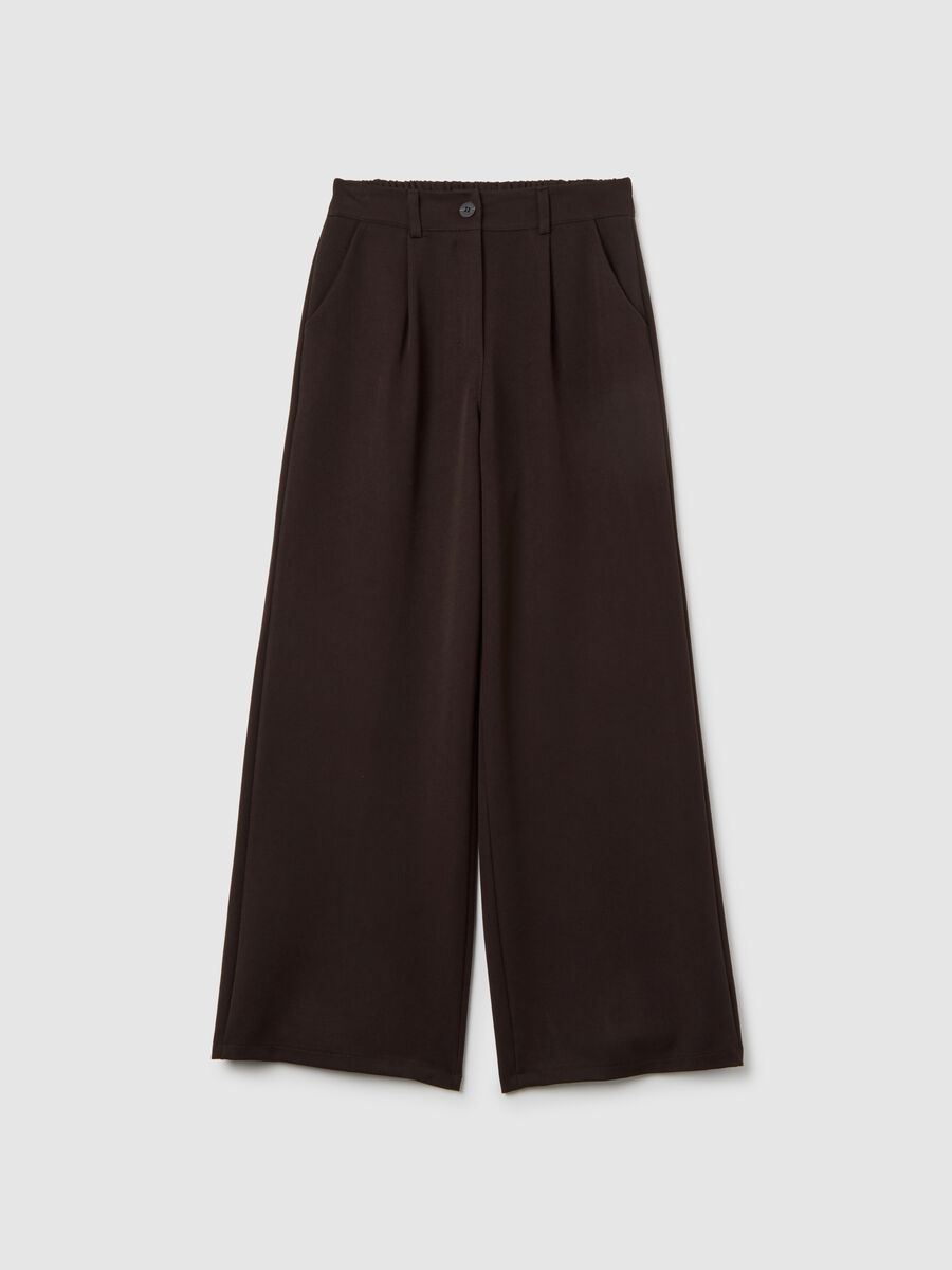 Brown Regular Fit Trousers_4