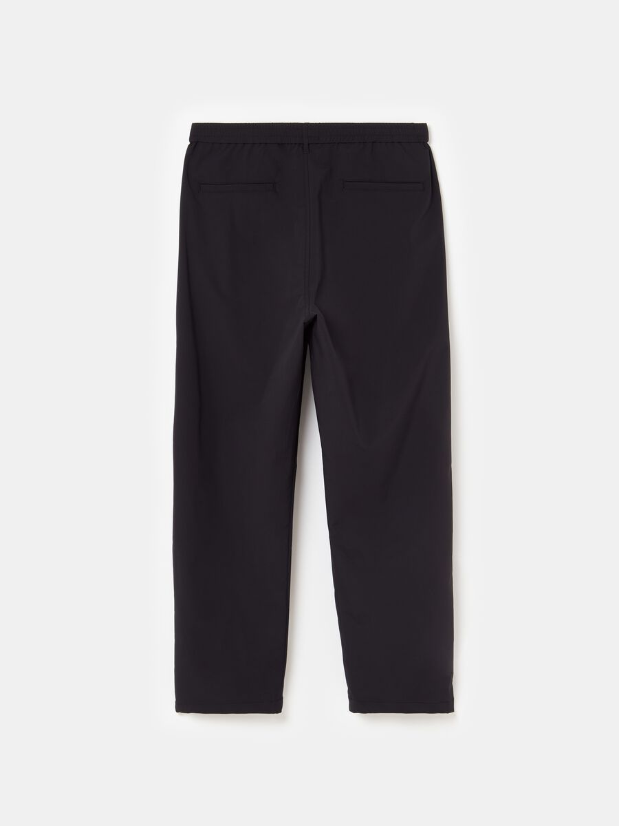 PIOMBO Selection straight-fit trousers in technical fabric_4