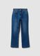 Blue cropped slim-fit denim jeans in stretch cotton and viscose_4