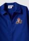 Blue boys&rsquo; school apron with zip and Mario Kart embroidery_2