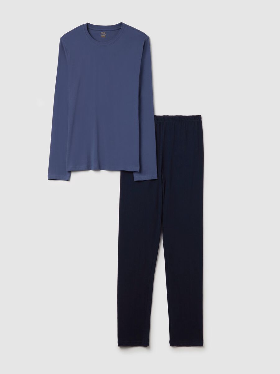 Long pyjamas with top with round neck_4