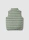 Kids' green padded waistcoat, regular fit, water repellent with zip_1