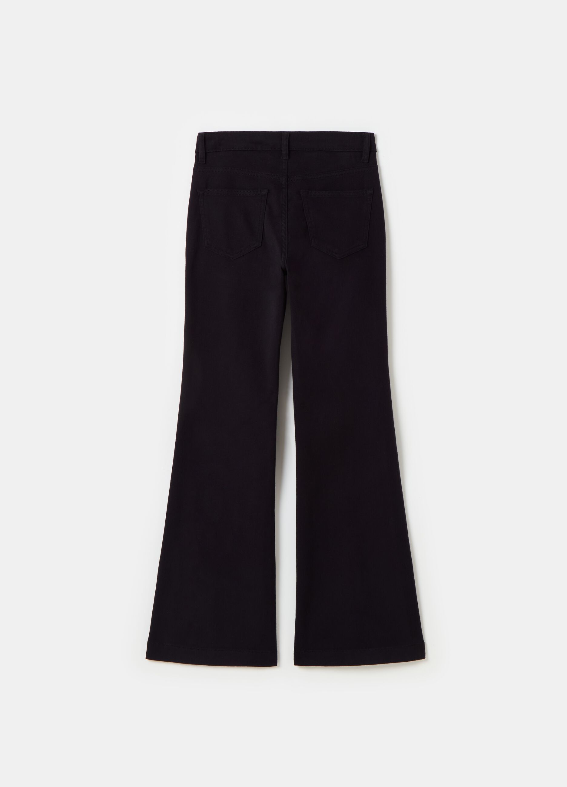 Jeans chino flare fit in cotone stretch