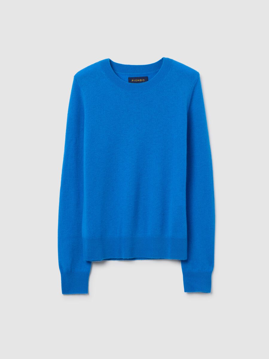 Blue pure wool regular fit sweater_4