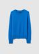 Blue pure wool regular fit sweater_4