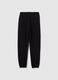 Girls' black pure cotton regular fit trousers_1