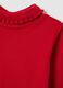 Red pure cotton regular fit toddler girl’s top with ruched collar_2