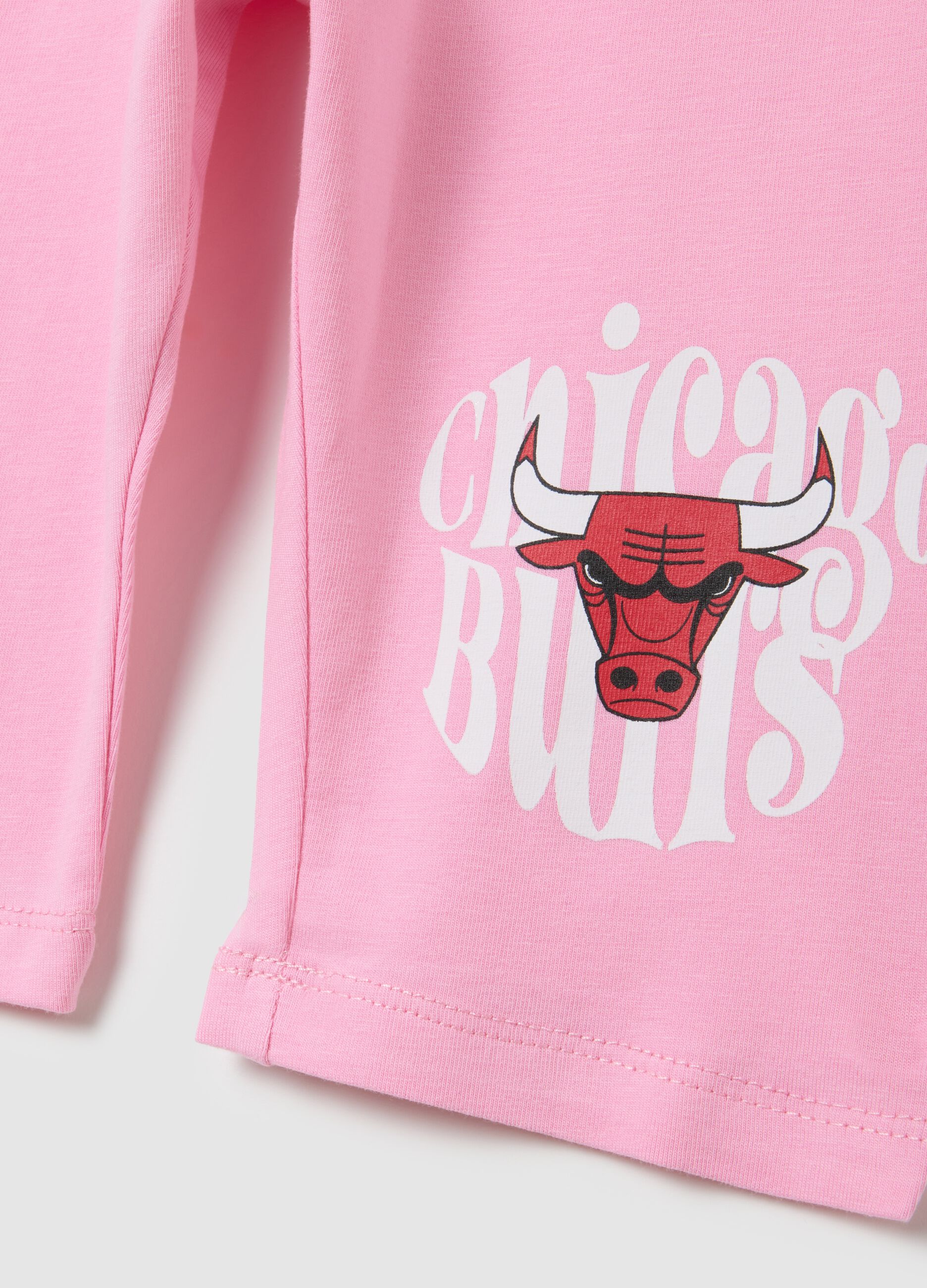 Girls' Pink Cotton Skinny Fit Shorts