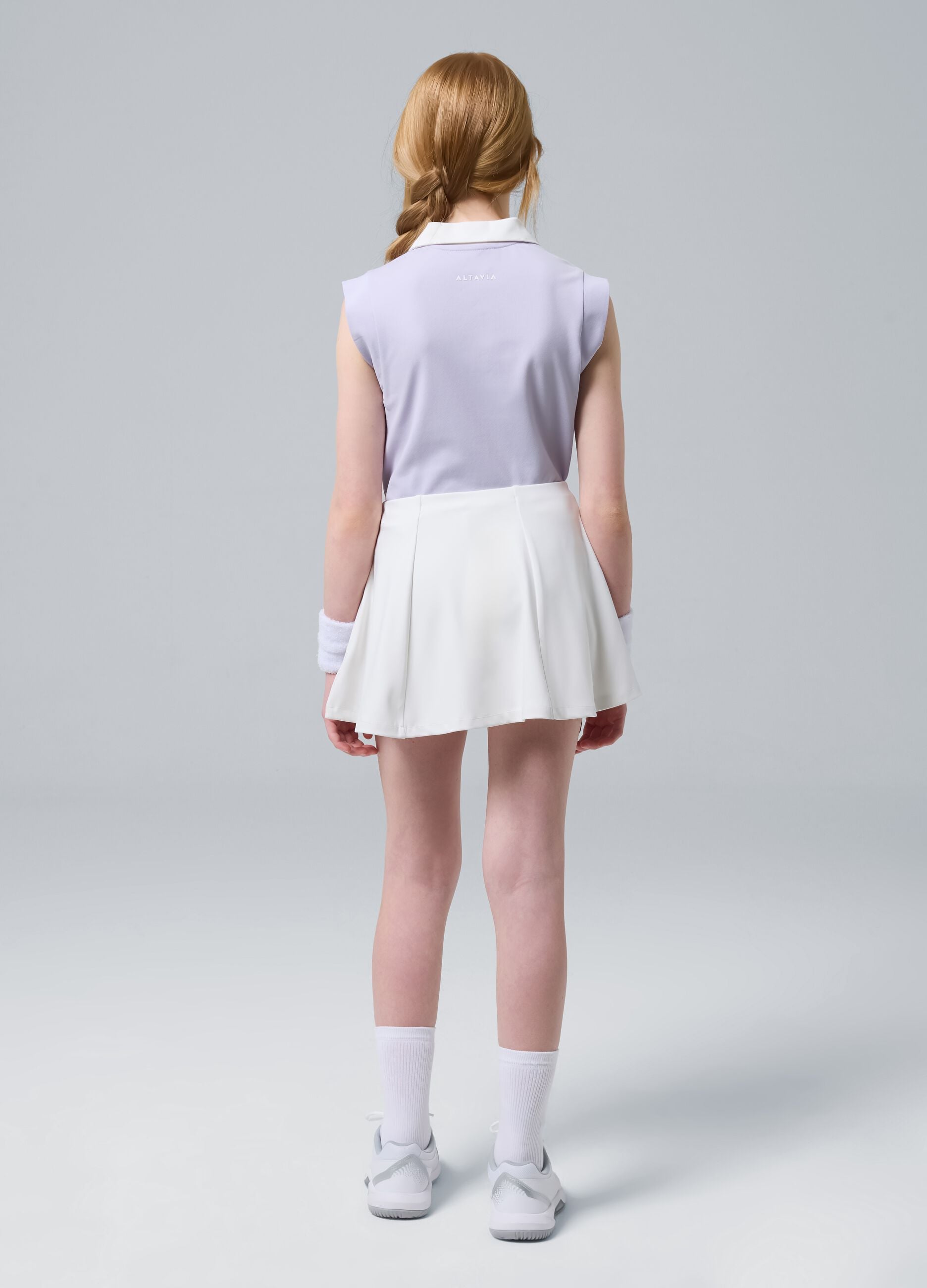 ALTAVIA COURT white performance skirt in stretch technical fabric