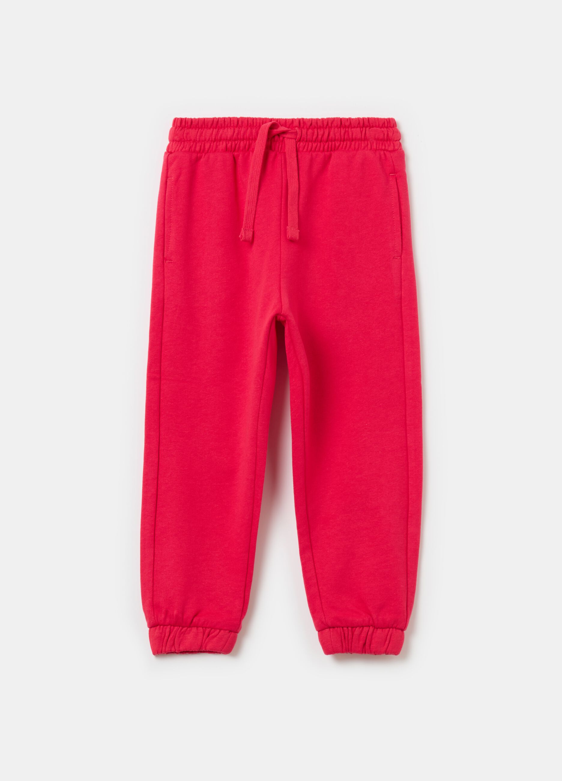 Fleece joggers with drawstring