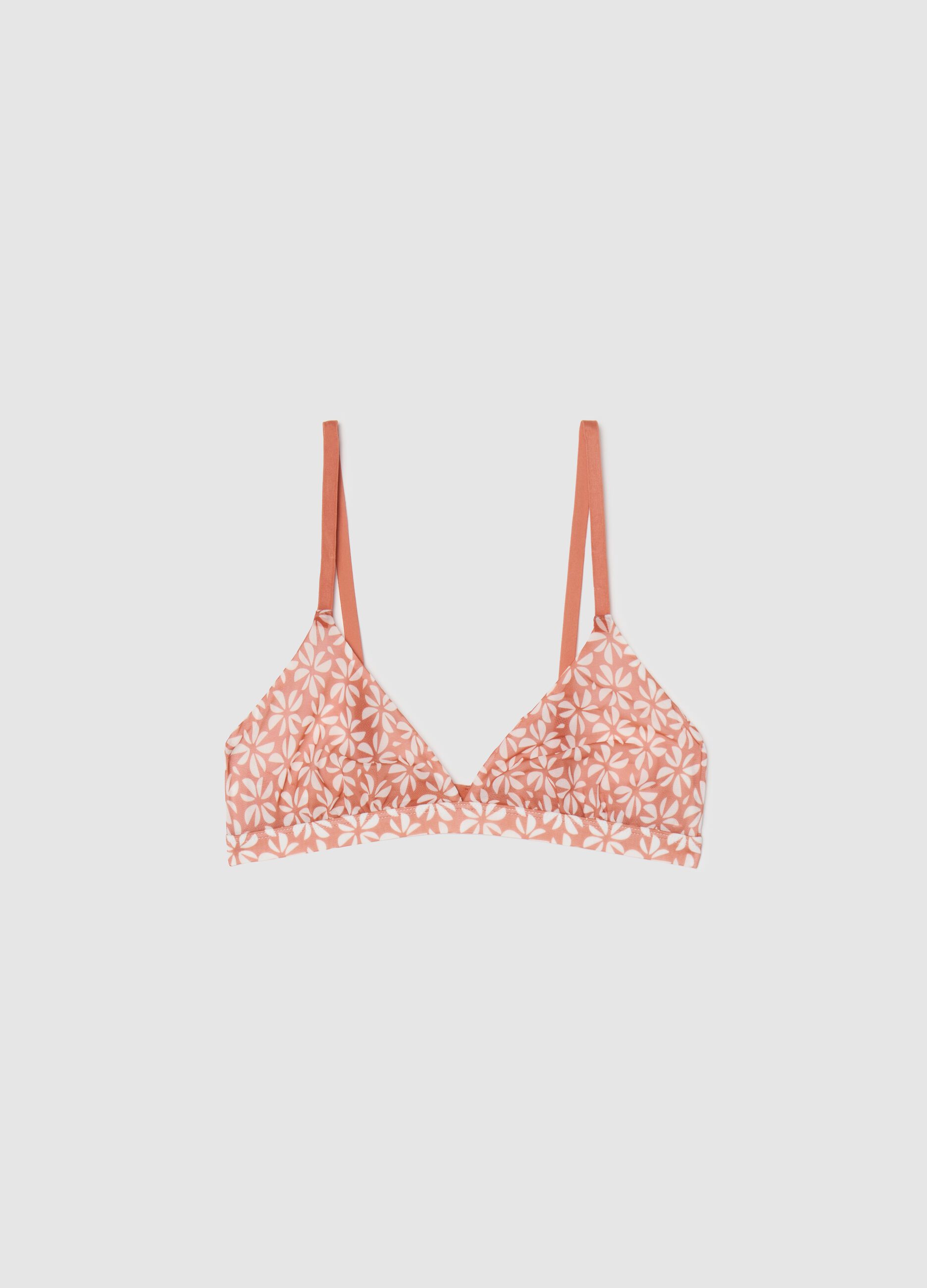 Reggiseno bralette da donna in tessuto elasticizzato multicolor