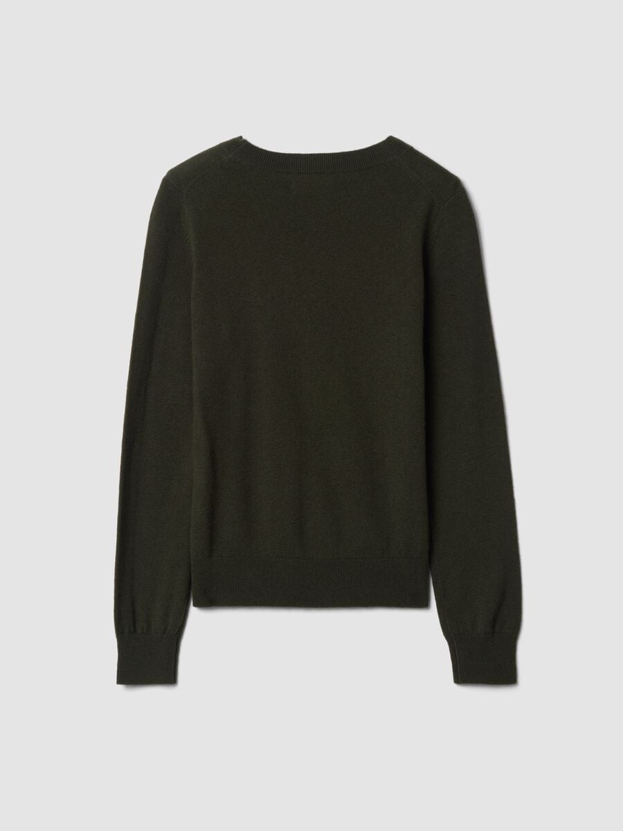 Green pure wool crew-neck jumper_2