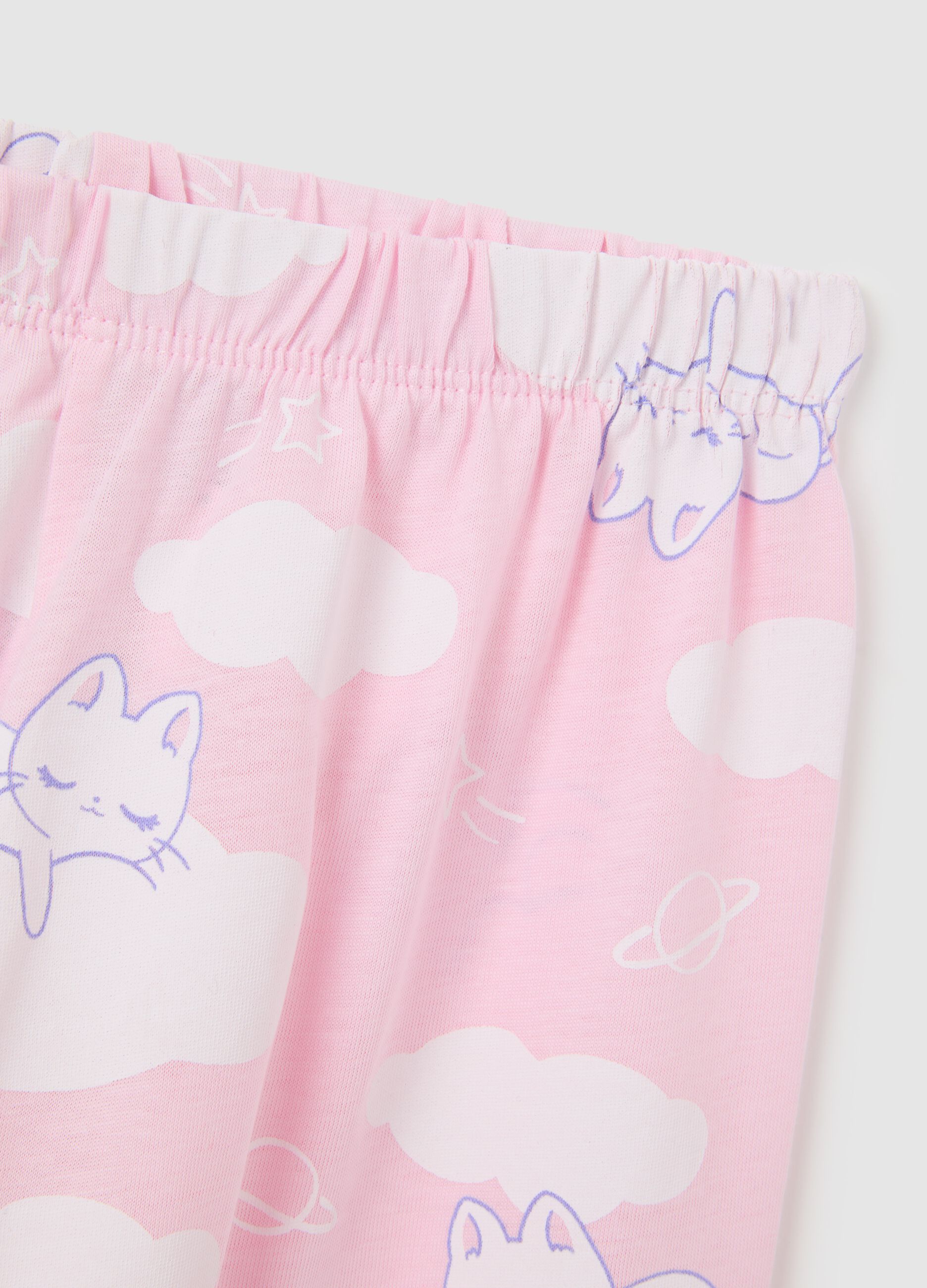 Girls' pink cotton pyjamas