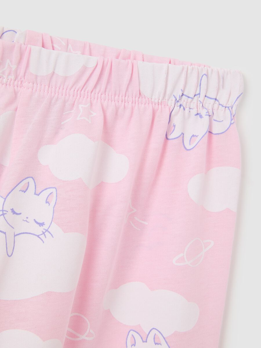 Girls' pink cotton pyjamas_3