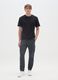 Black Regular Fit Stretch Cotton Cargo Trousers_0