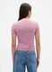 Short-sleeve pink stretch T-shirt_2