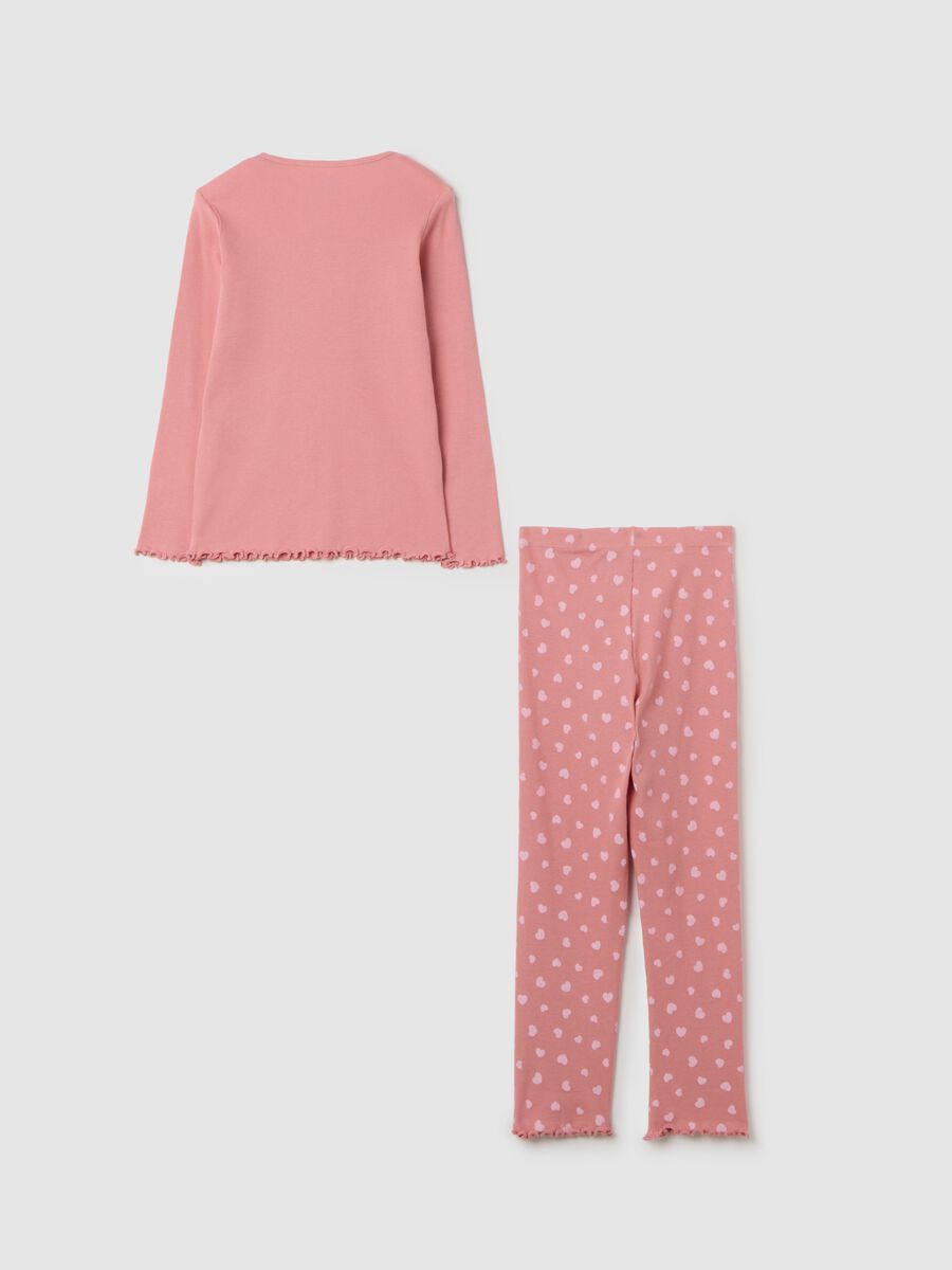 Pink cotton pyjama for girls_1