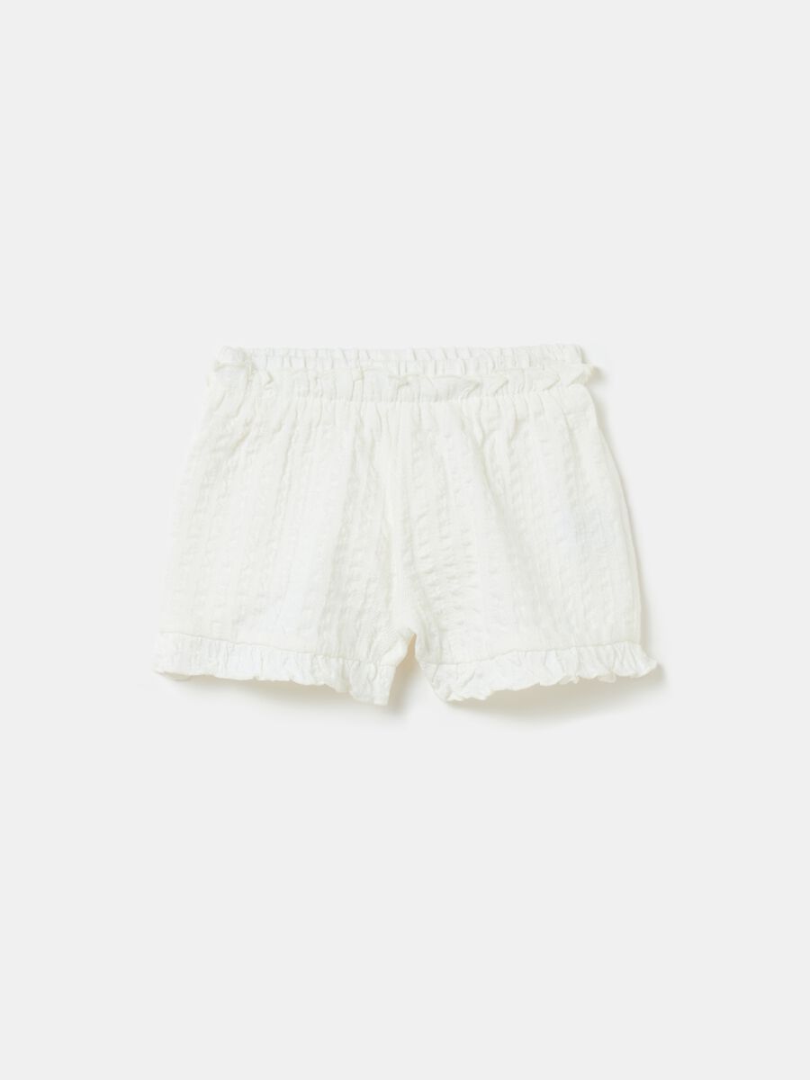 Jacquard shorts with frills_0