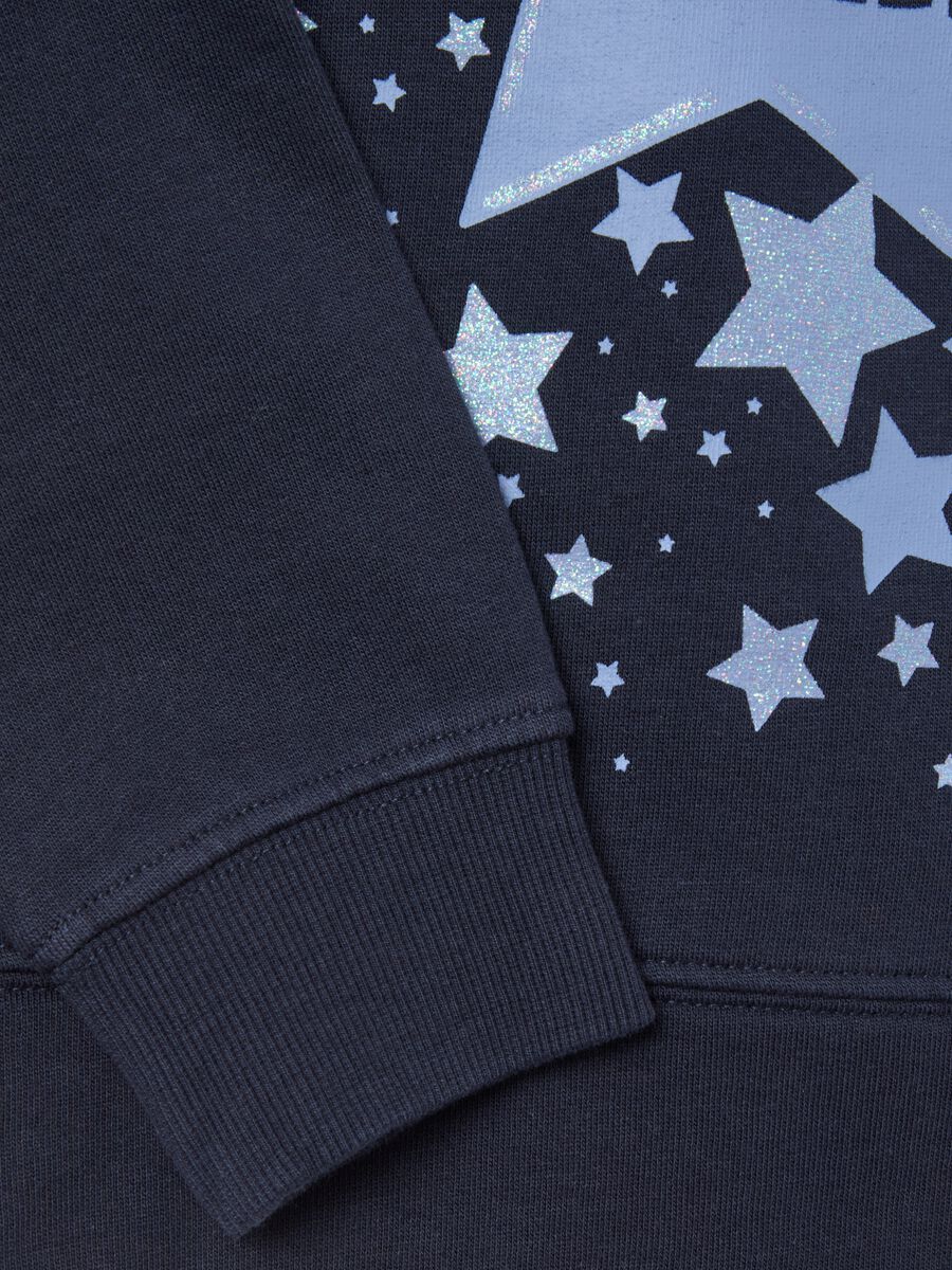Sweatshirt with round neck and glitter print_2