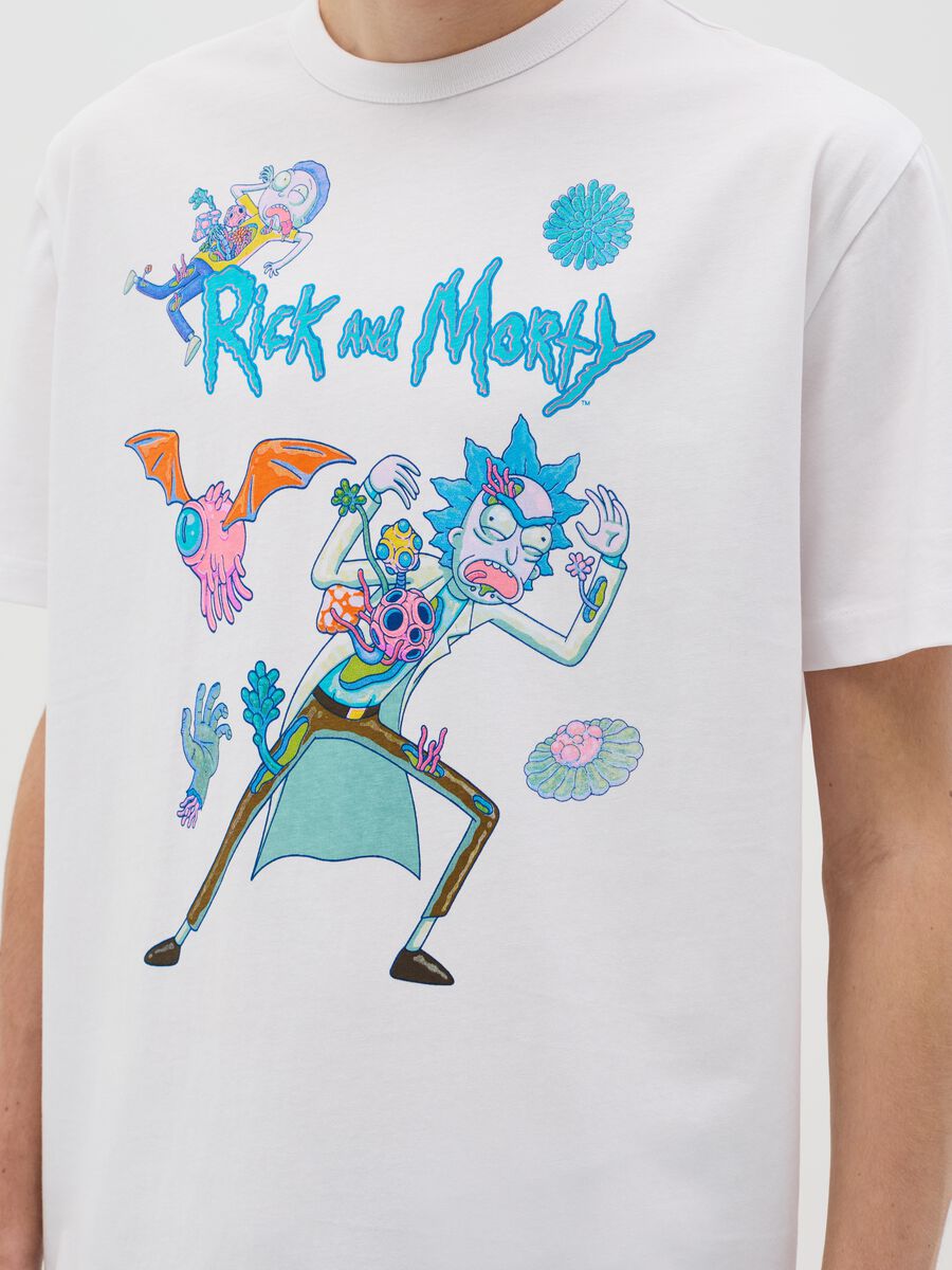 White T-shirt with Rick and Morty print_2
